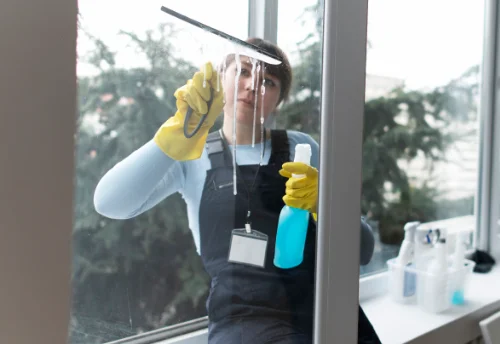 Nettoyage de vitres intérieures et extérieures au Pompidou